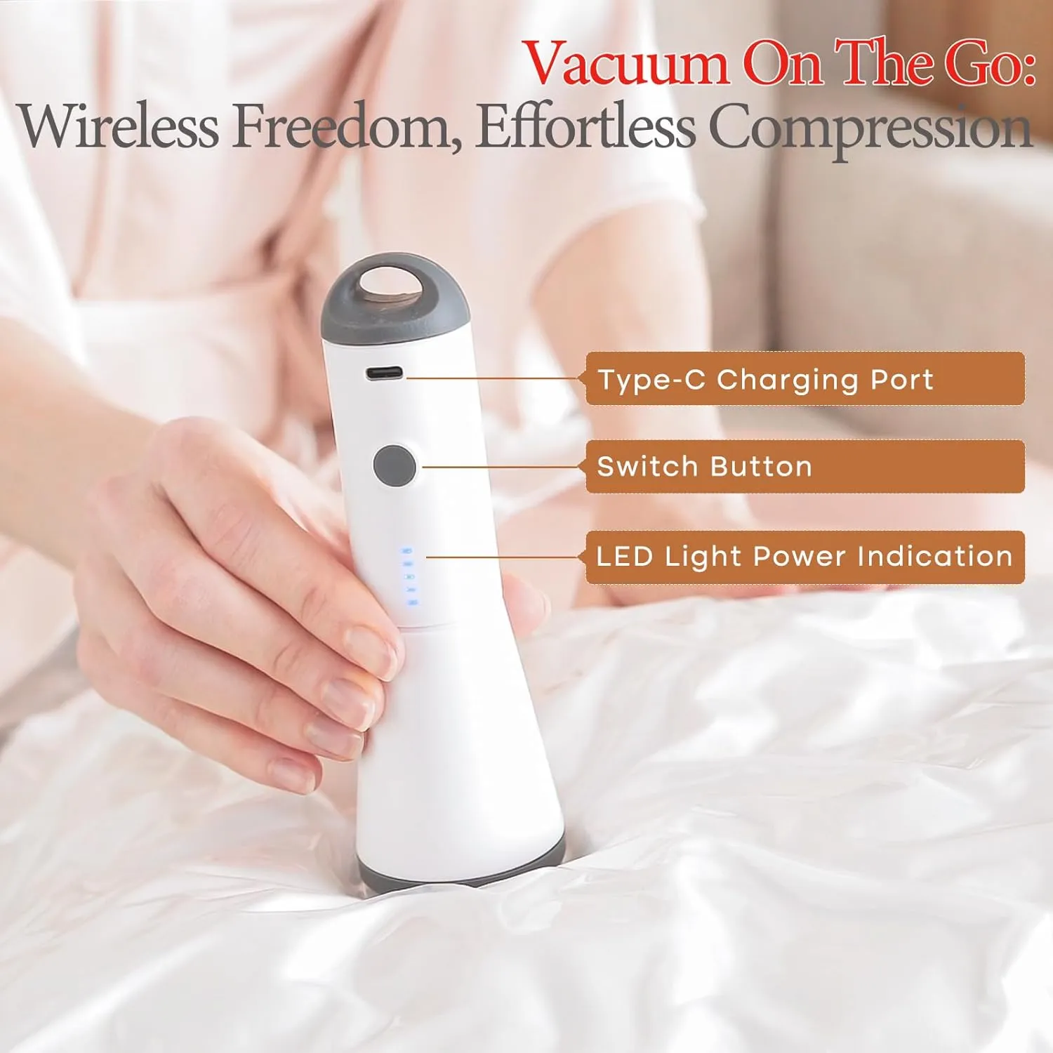 Vacuum Seal Bags for Clothing, 16 Pack Vacuum Storage Bags with Wireless Charging Air Pump(4J 4L 4M 4S), Space Saver Bags for Clothes Blanket Duvets Pillows Comforters Travel