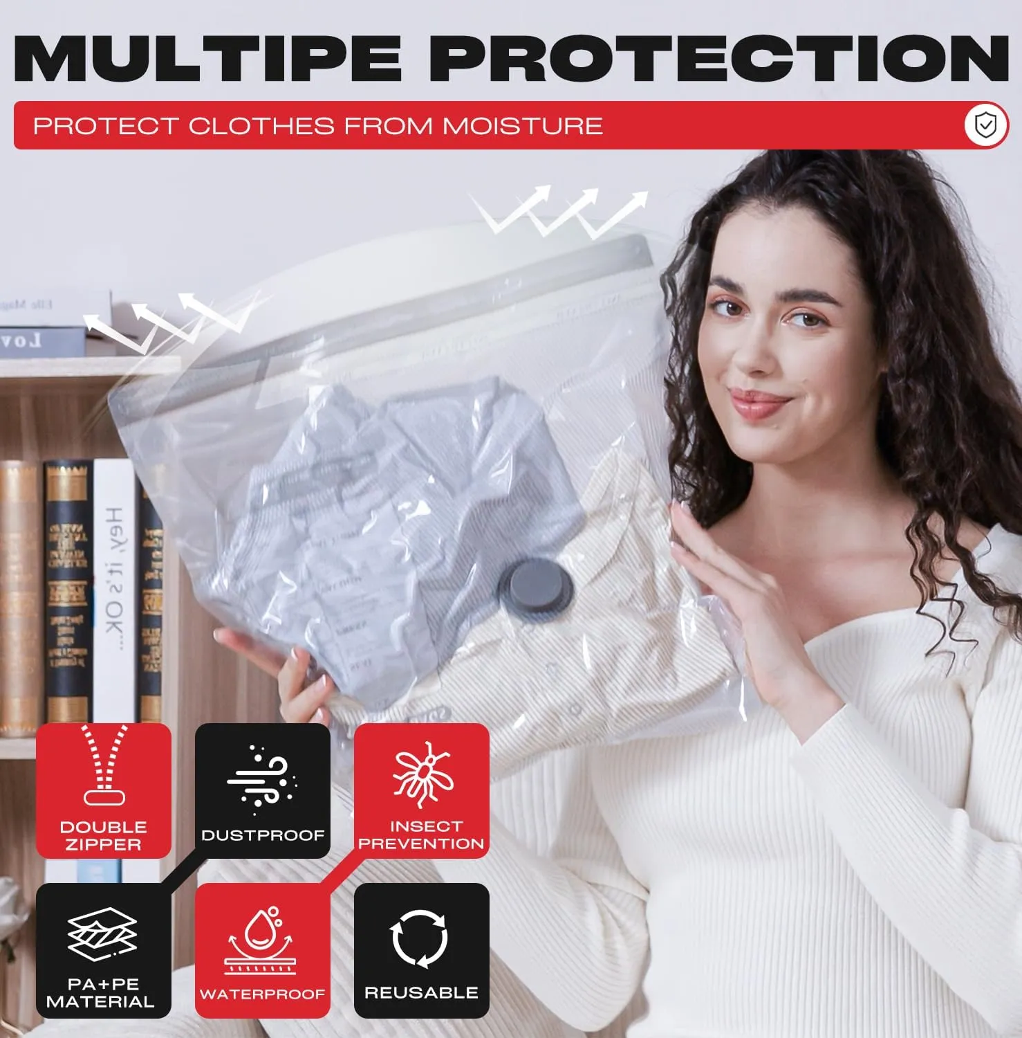 Vacuum Seal Bags for Clothing Travel, 9 Pack Vacuum Storage Bags for Luggage, Compression Packing Sealed kit with USB Electric Pump, Space Saver for Suitcase Travel
