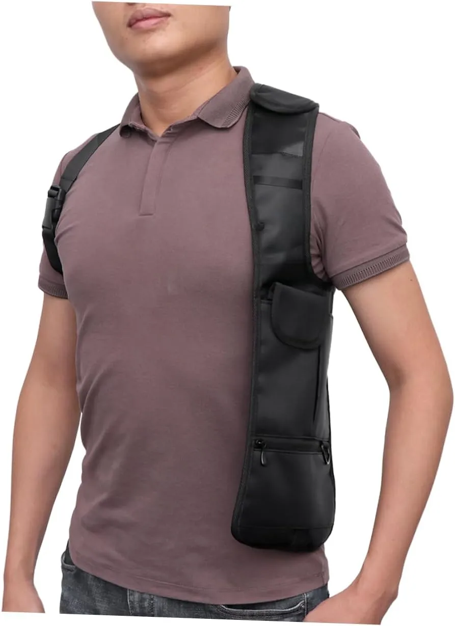 VALICLUD 1Pc Theft Underarm Shoulder Bag for Men Travel Phone Holder for Secure Commuting and Outdoor Activities Left Shoulder Black