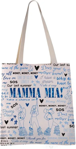 VAMSII Mama Mia Musical Tote Bag G Weekend Bag Does Your Mother Know Musical Lover Disco Bachelorette Bag