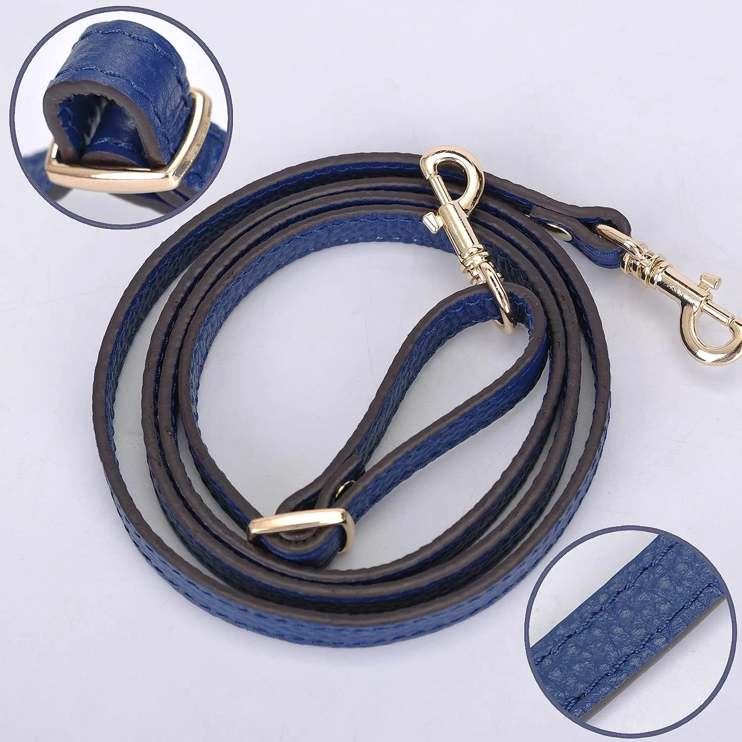 VanEnjoy Adjustable Genuine Leather Crossbody Straps Replacement - Width 1/2“, Length 25”-51”