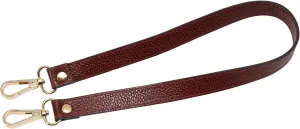 VanEnjoy Full Grain Leather Replacement Strap Cross Body Bag Purse, 0.98 inch Width Gold Hardware (Brownish Red, Length:24")