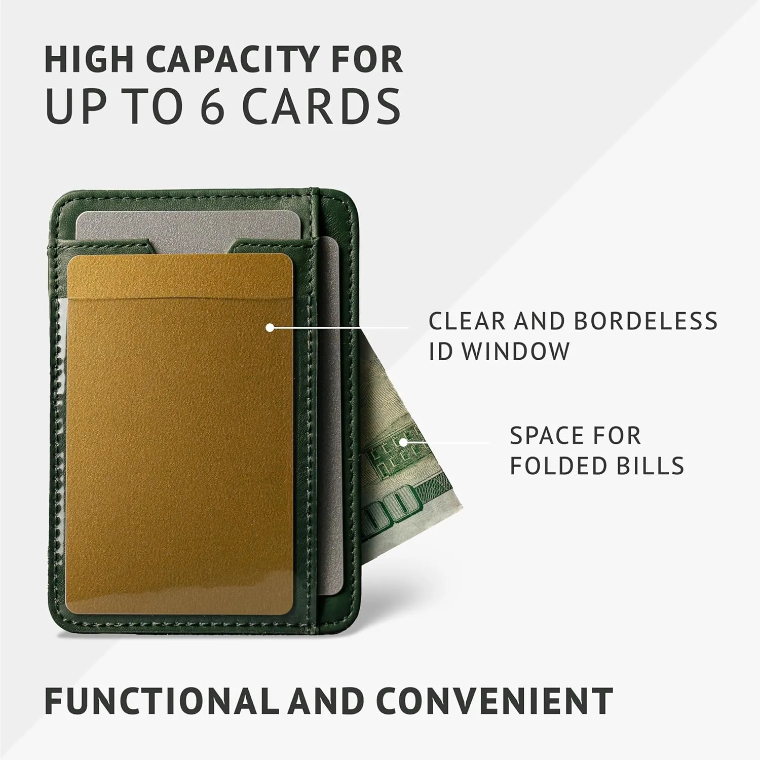 Vaultskin Slim RFID Wallet for Men - Leather Front Pocket Minimalist Card Holder Wallet with ID Window & Gift Box