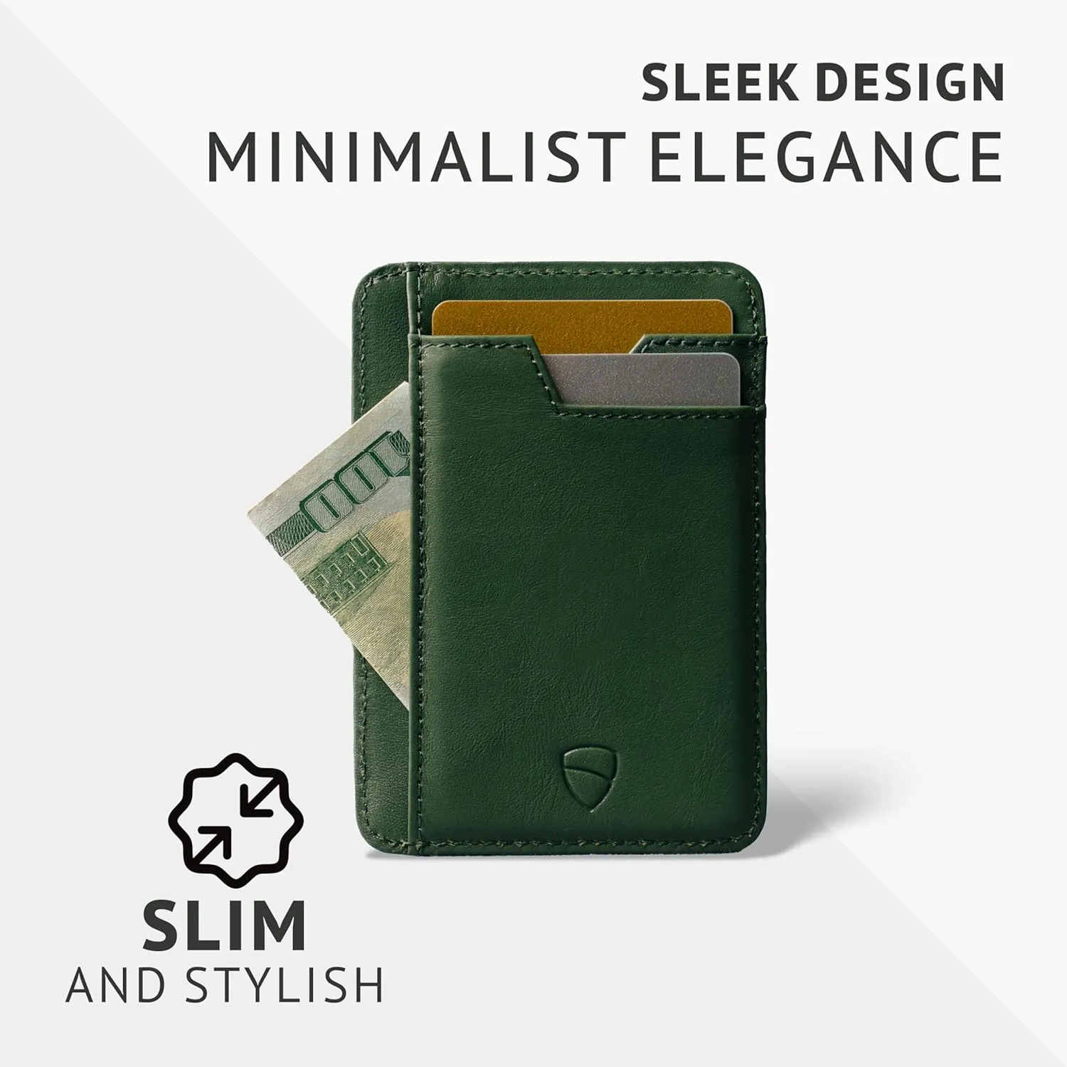 Vaultskin Slim RFID Wallet for Men - Leather Front Pocket Minimalist Card Holder Wallet with ID Window & Gift Box