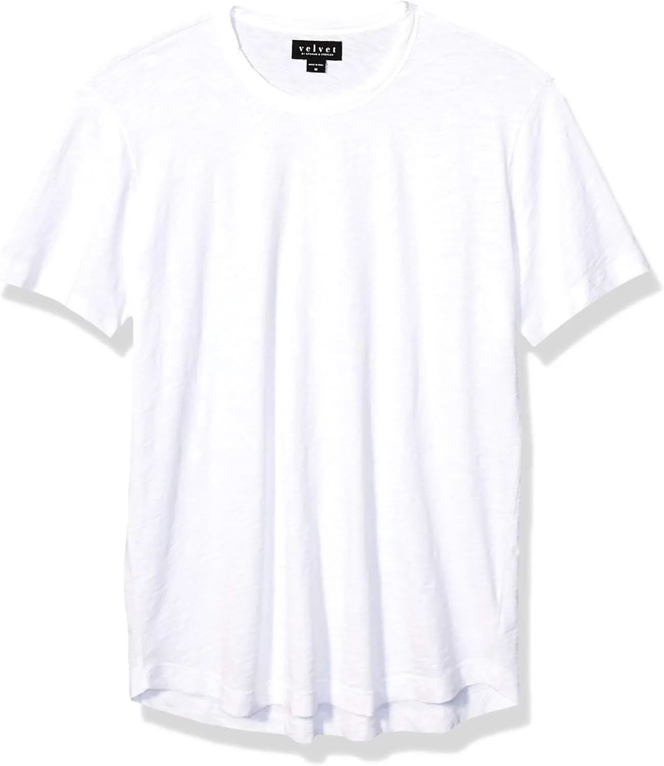 Velvet by Graham & Spencer Men's Amaro Rounded Hem Ss Crew
