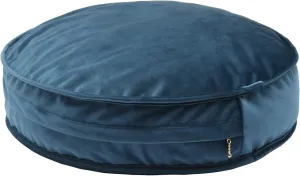 Velvet Floor Pillows Round Chair Cushion Couch Throw Pillow Soft Pouf Seat Mattress Bean Bag for Reading Nook Play Room (19.7",Teal)