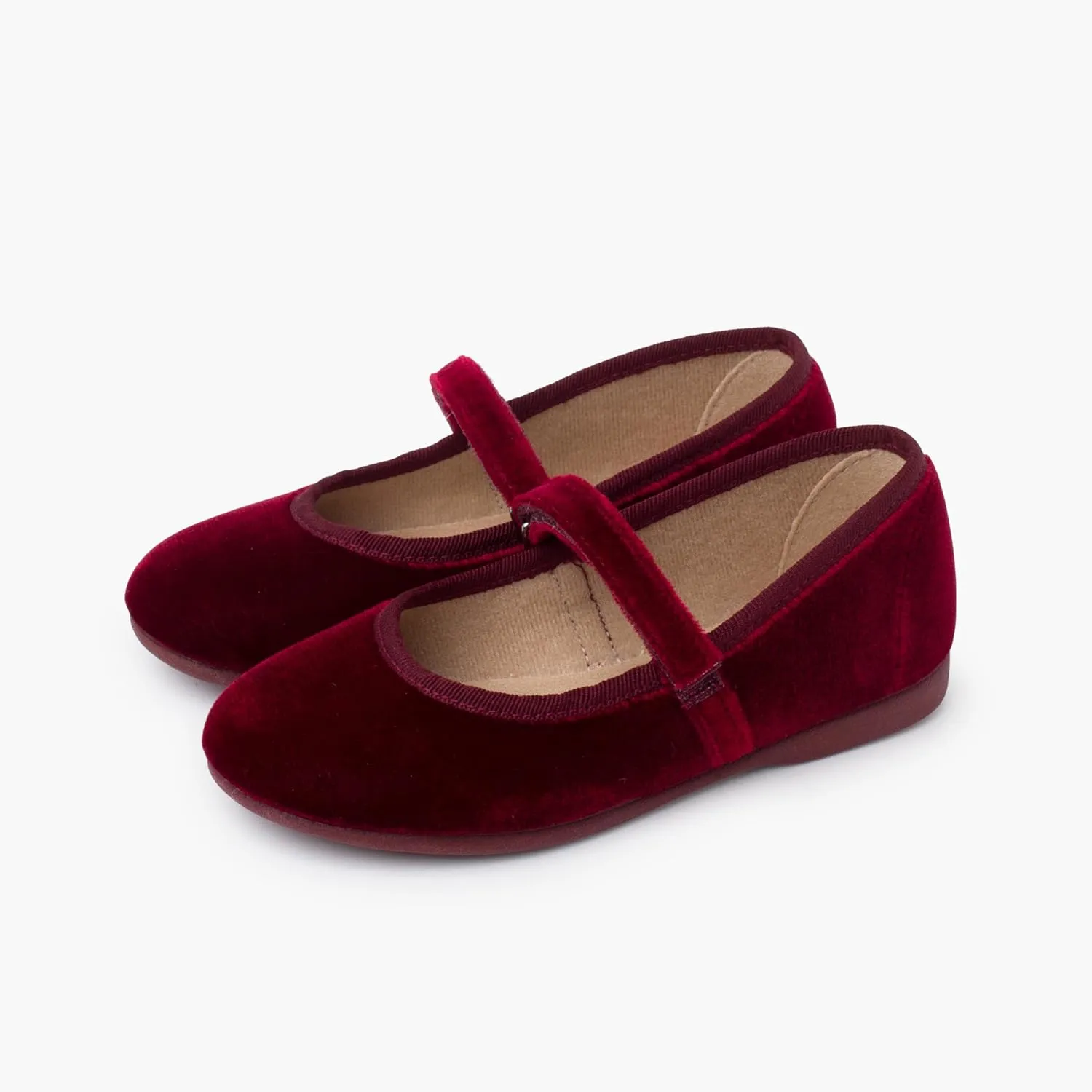 Velvet Mary Janes Girls Hook-and-Loop Strap