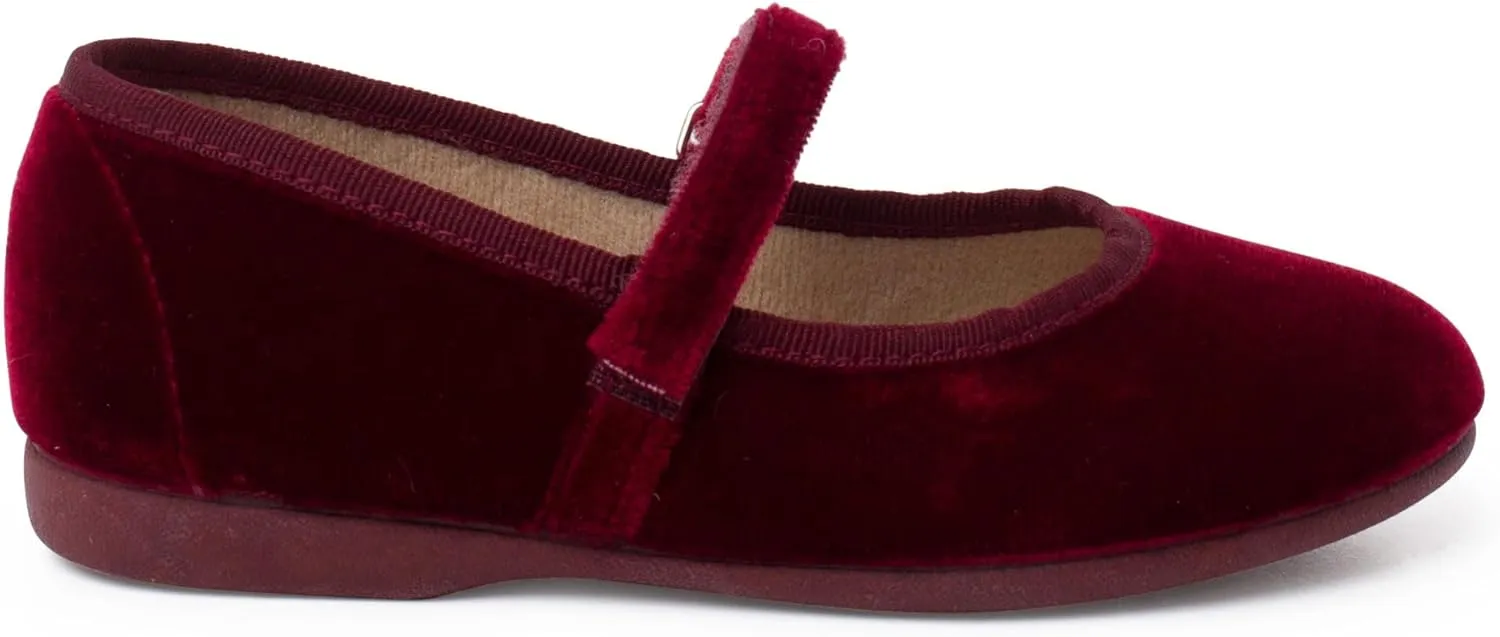Velvet Mary Janes Girls Hook-and-Loop Strap