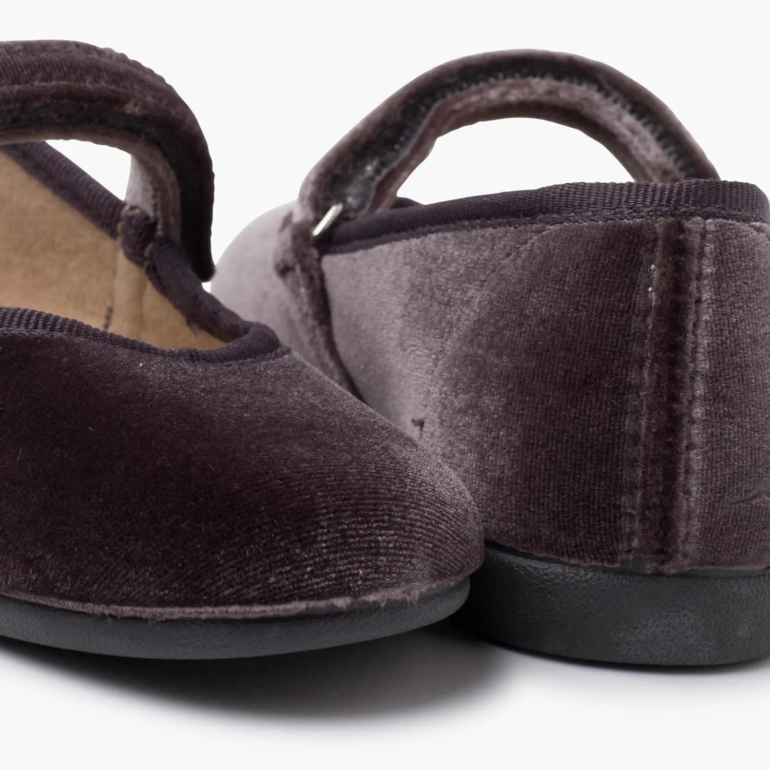 Velvet Mary Janes Girls Hook-and-Loop Strap