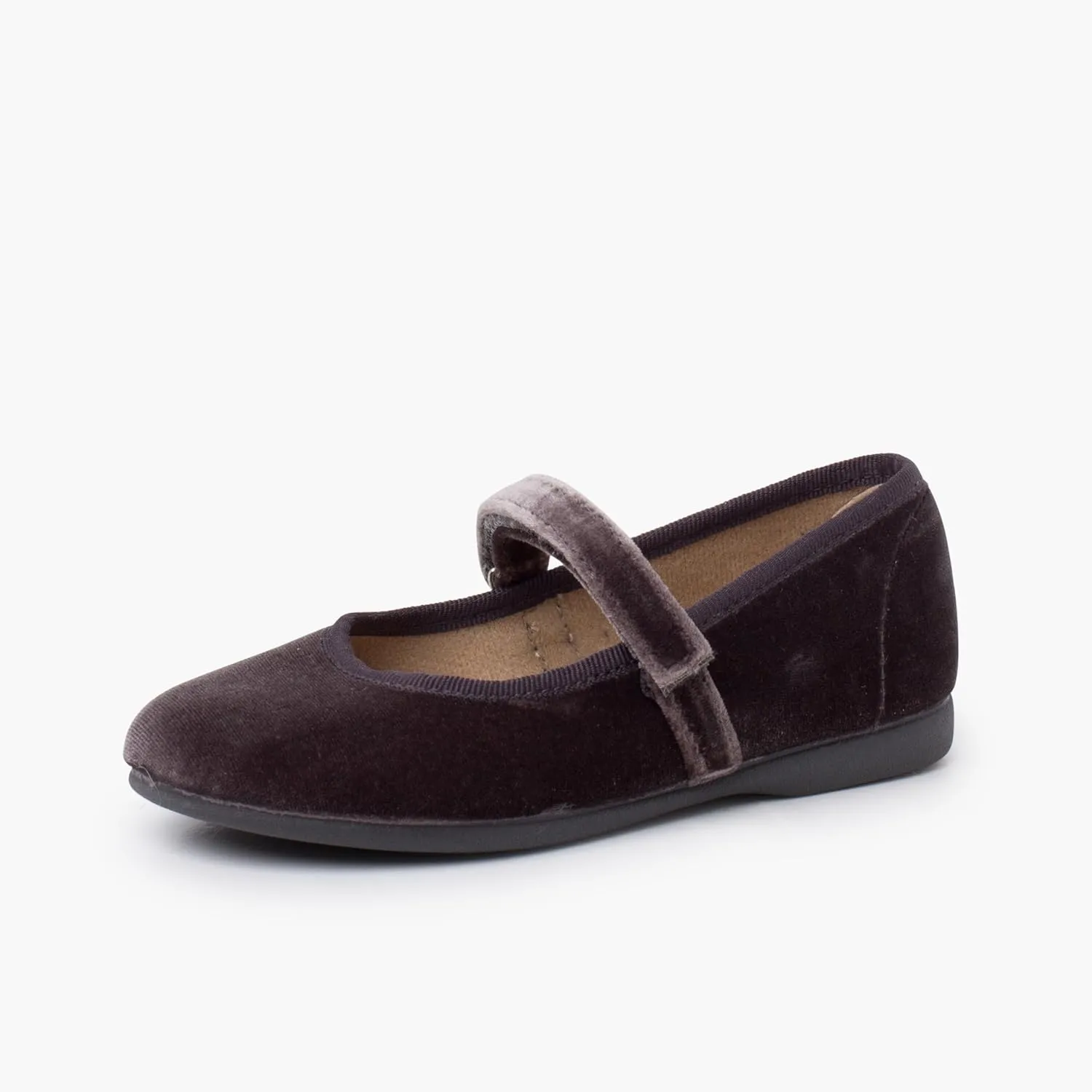 Velvet Mary Janes Girls Hook-and-Loop Strap
