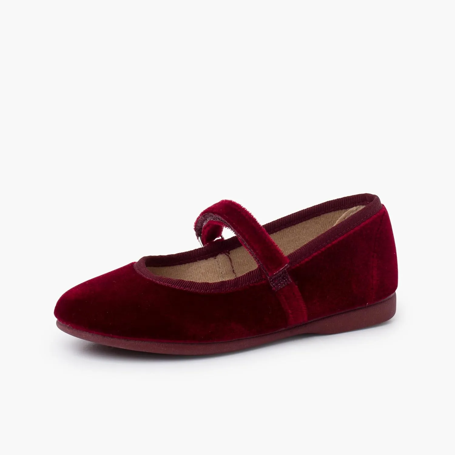 Velvet Mary Janes Girls Hook-and-Loop Strap