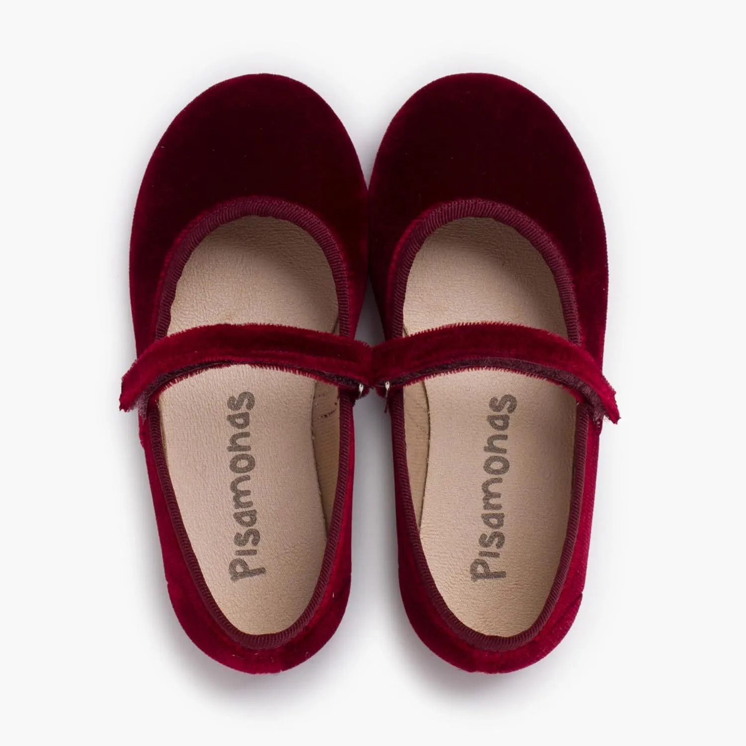 Velvet Mary Janes Girls Hook-and-Loop Strap