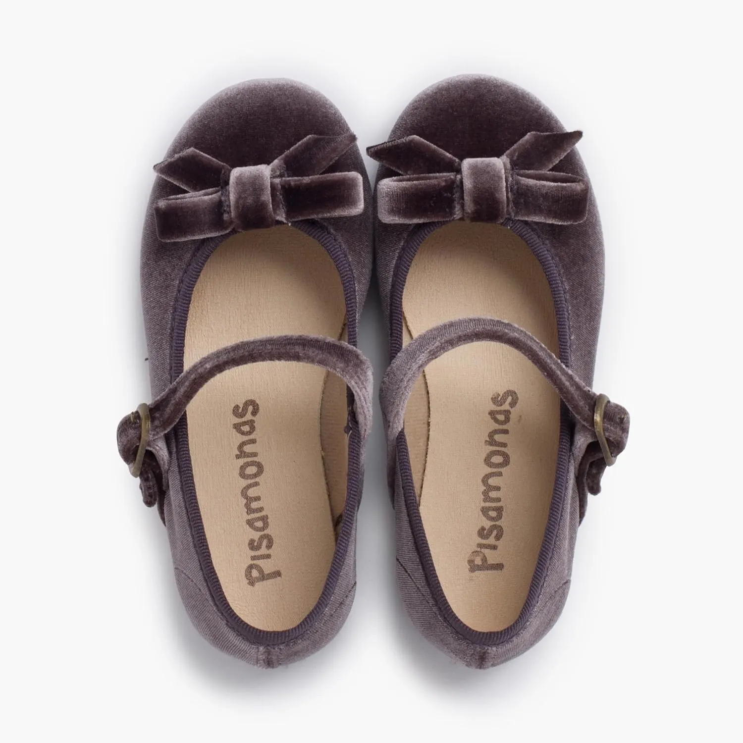 Velvet Mary Janes Girls with Bow
