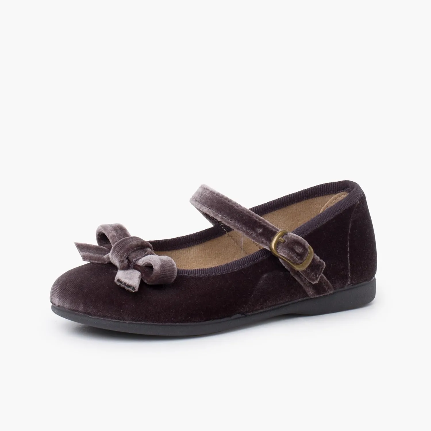 Velvet Mary Janes Girls with Bow