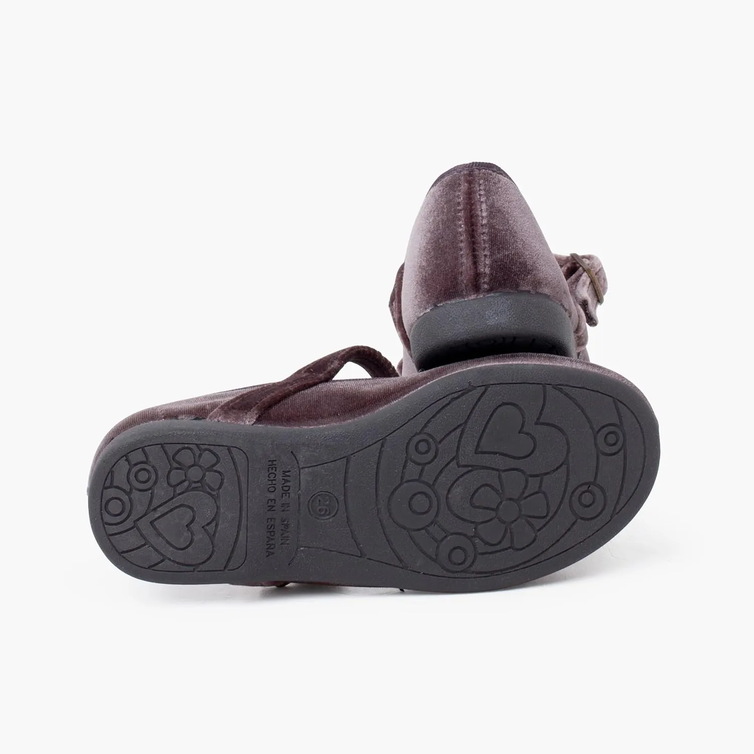 Velvet Mary Janes Girls with Bow