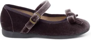 Velvet Mary Janes Girls with Bow
