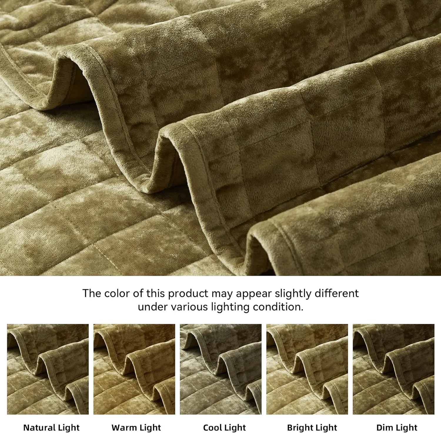Velvet Quilt King Size, Lightweight Velvet Bedding Set, Soft Quilt Sets Bedspread Cozy Coverlet Thin Comforter Quilted Blanket for All Season, 1 Quilt 104x90 inches, 2 Pillowcases- Green