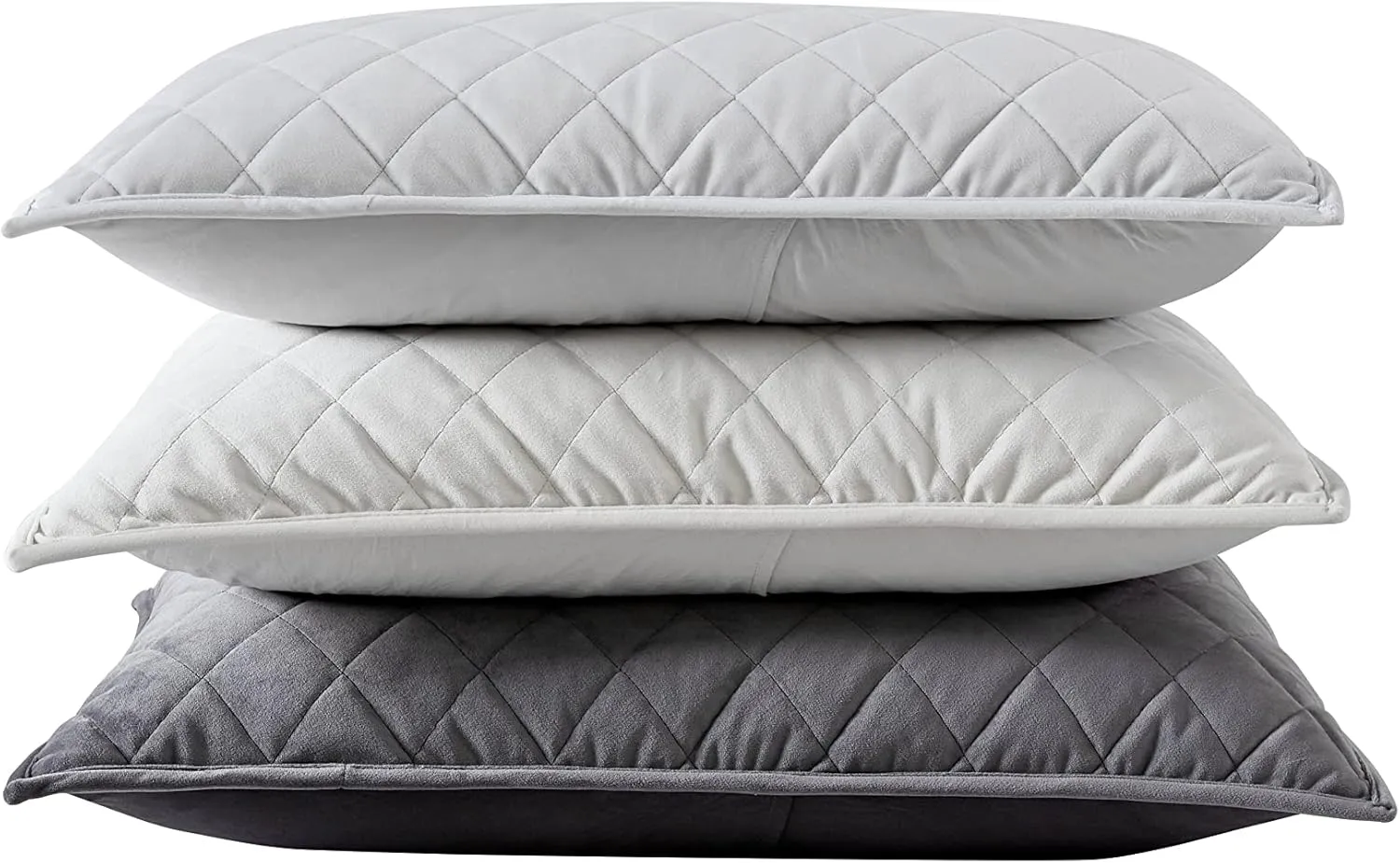 Vera Wang - King Quilt Set, Luxurious Velvet Bedding Set with Matching Shams, Modern Room Essentials (Diamond Velvet Natural Ivory, King)