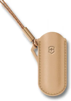 Victorinox Leather Pouch for Swiss Army Knives, Beige Wet Sand