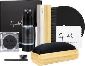 Vinyl Record Cleaner Vinyl Record Cleaning Kit 8-in-1,Includes Soft Velvet & Microfiber Brushes, LP Cleaning Solution, Turntable Stylus Gel, Microfiber Cloth, Label Protector & Storage Box