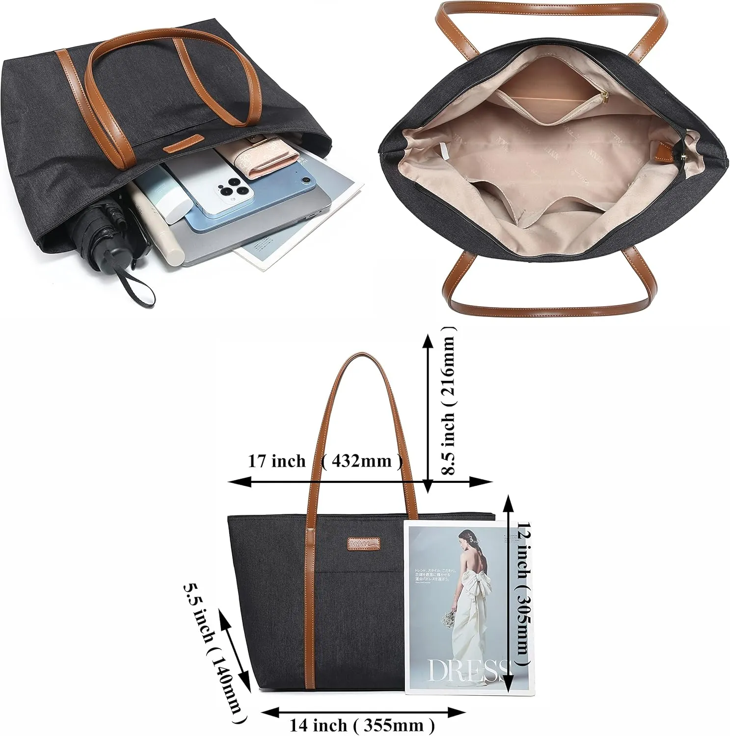 Water Resistance Light Weight Tote Bag Carrying Shoulder Bag Handbag