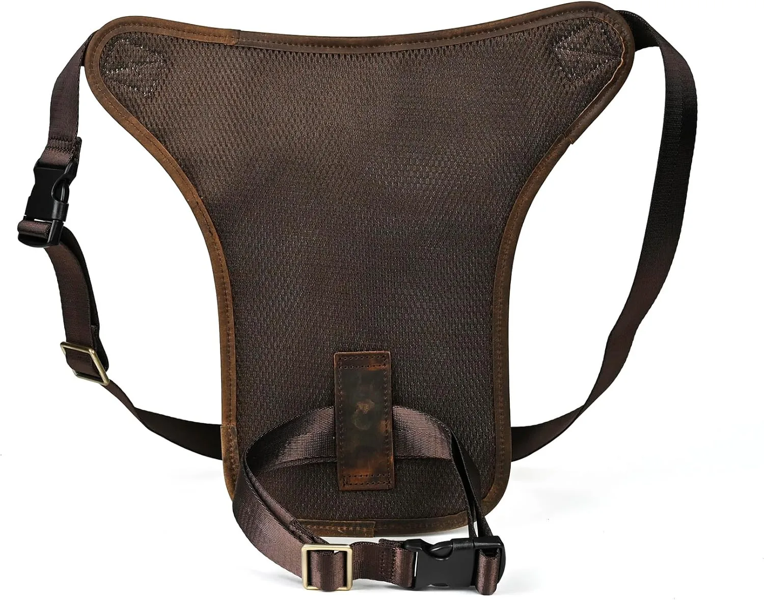 Water Resistant Canvas   Leather Motorcycle Travel Fanny Waist Pack Drop Thigh Leg Bag Pouch For Men Women FB913-5
