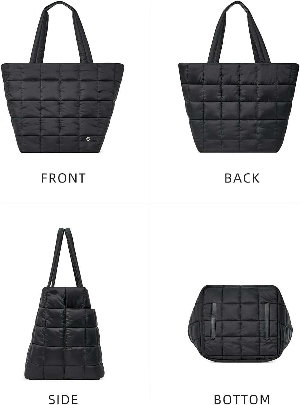 WESTBRONCO Small Puffer Bag Quilted Crossbody Bags for Women Puffy Purse Nylon Shoulder Handbag with Adjustable Strap