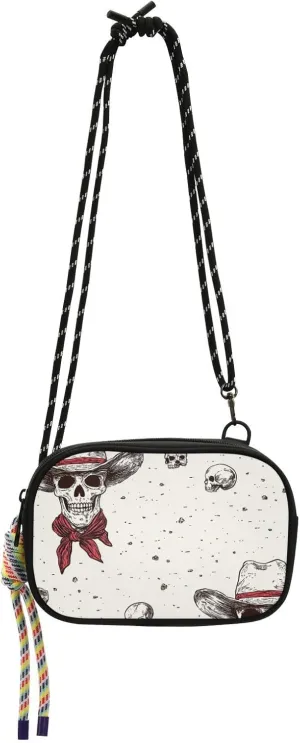 Western Cowboy Skull Primitive Charm Mini Crossbody Bags for Women Fashion with Credit Card Slots Over Shoulder Purse Go shopping