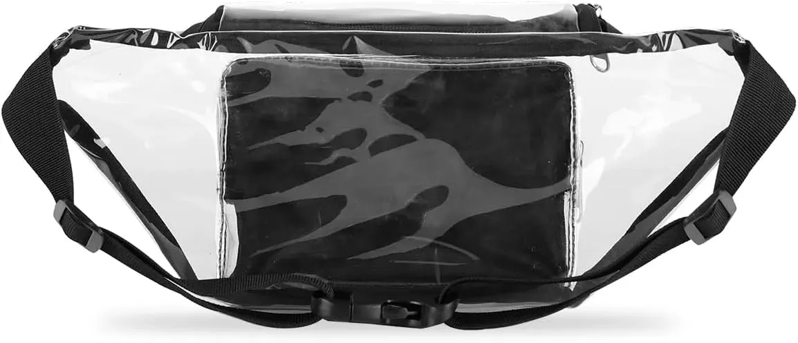 White Dove Flying Clear Fanny Pack Stadium Approved Clear Crossbody Belt Bag for Women Men Transparent Waist Bag with Adjustable Strap for Concerts Sports Events Travel