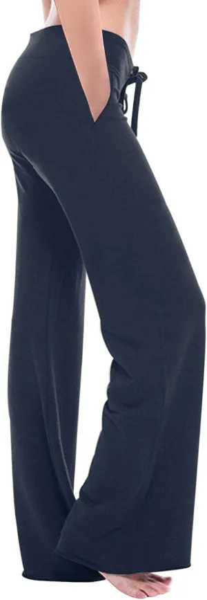 Wkishenl Cargo Pants Women High Waist Wide Leg Pants with Pockets Casual Drawstring Stretch Yoga Workout Leggings Sweatpants