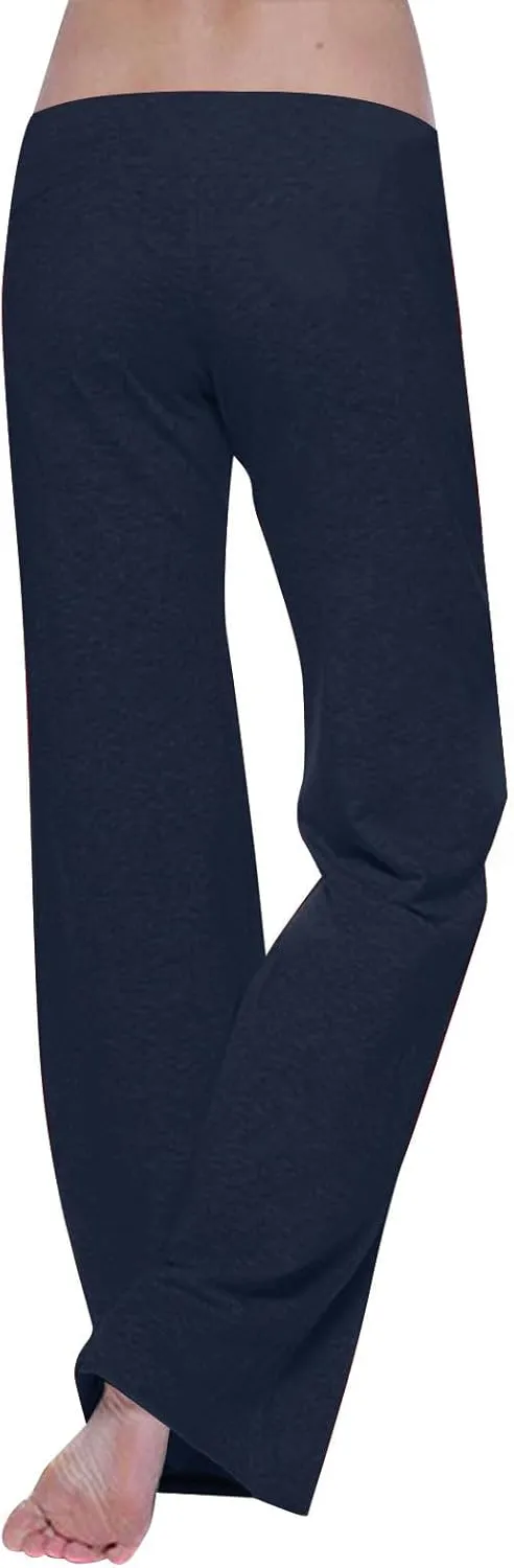 Wkishenl Cargo Pants Women High Waist Wide Leg Pants with Pockets Casual Drawstring Stretch Yoga Workout Leggings Sweatpants