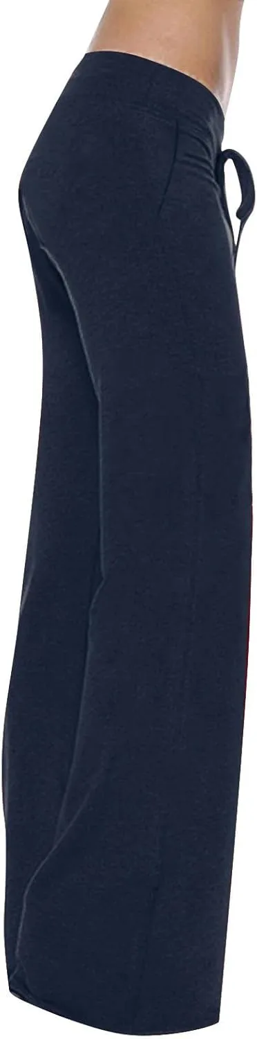 Wkishenl Cargo Pants Women High Waist Wide Leg Pants with Pockets Casual Drawstring Stretch Yoga Workout Leggings Sweatpants