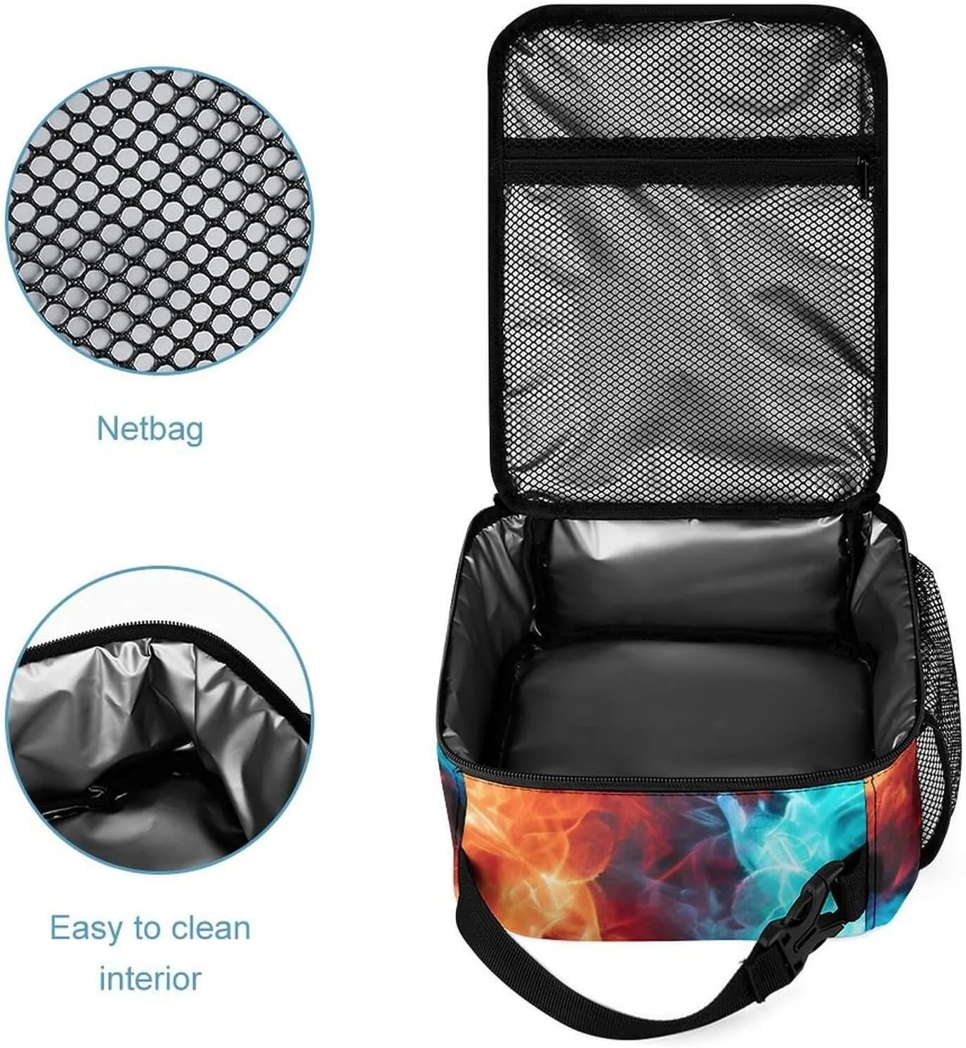 Wolf Backpack with Lunch Box & Pencil Case for Kids Girls Boys School, 16 Inch Cute Wolf Bookbag, School Backpack for Students Children, Lightweight, Large Capacity