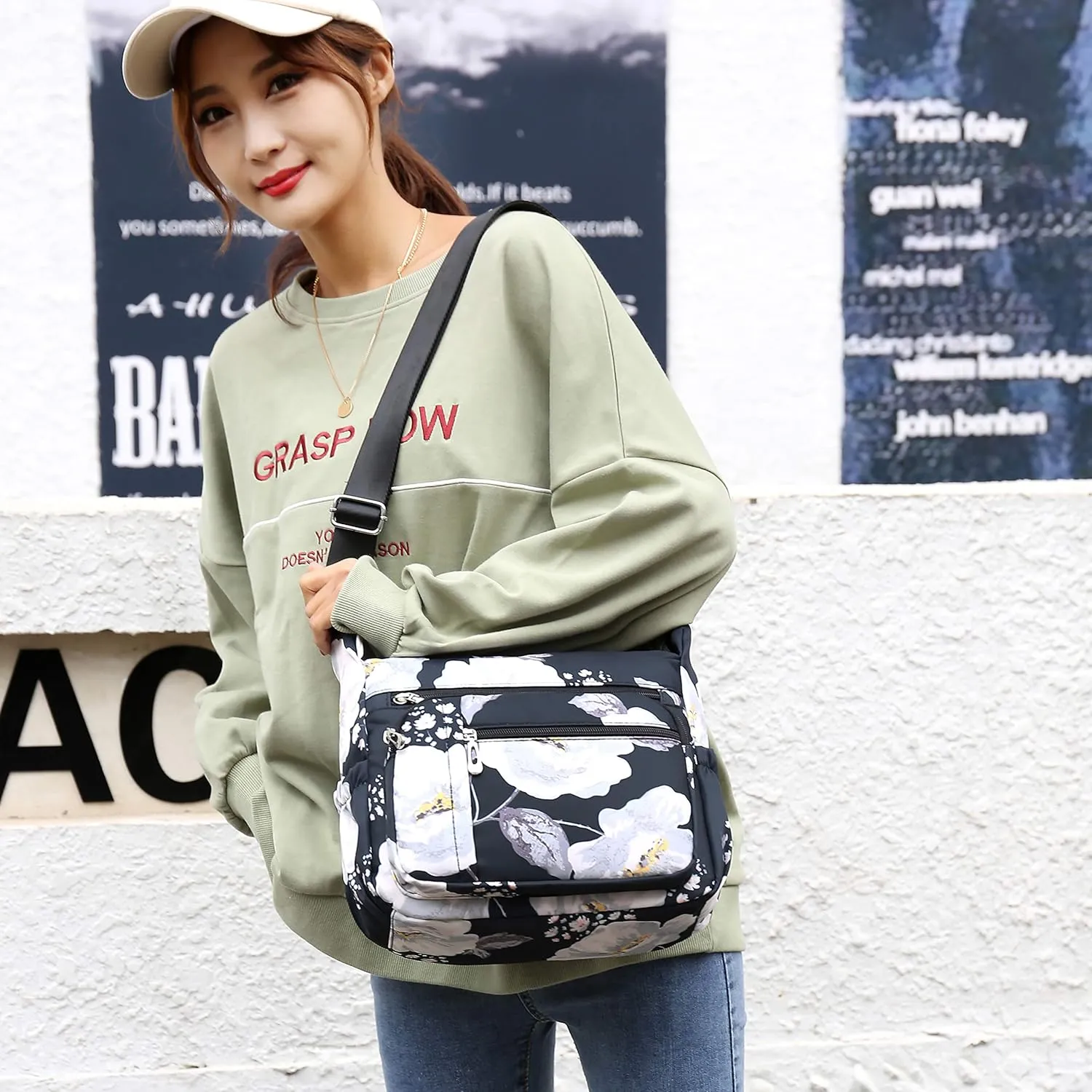 Women Shoulder Handbag Roomy Multiple Pockets Bag Ladies Crossbody Purse Tote Top Handle Satchel