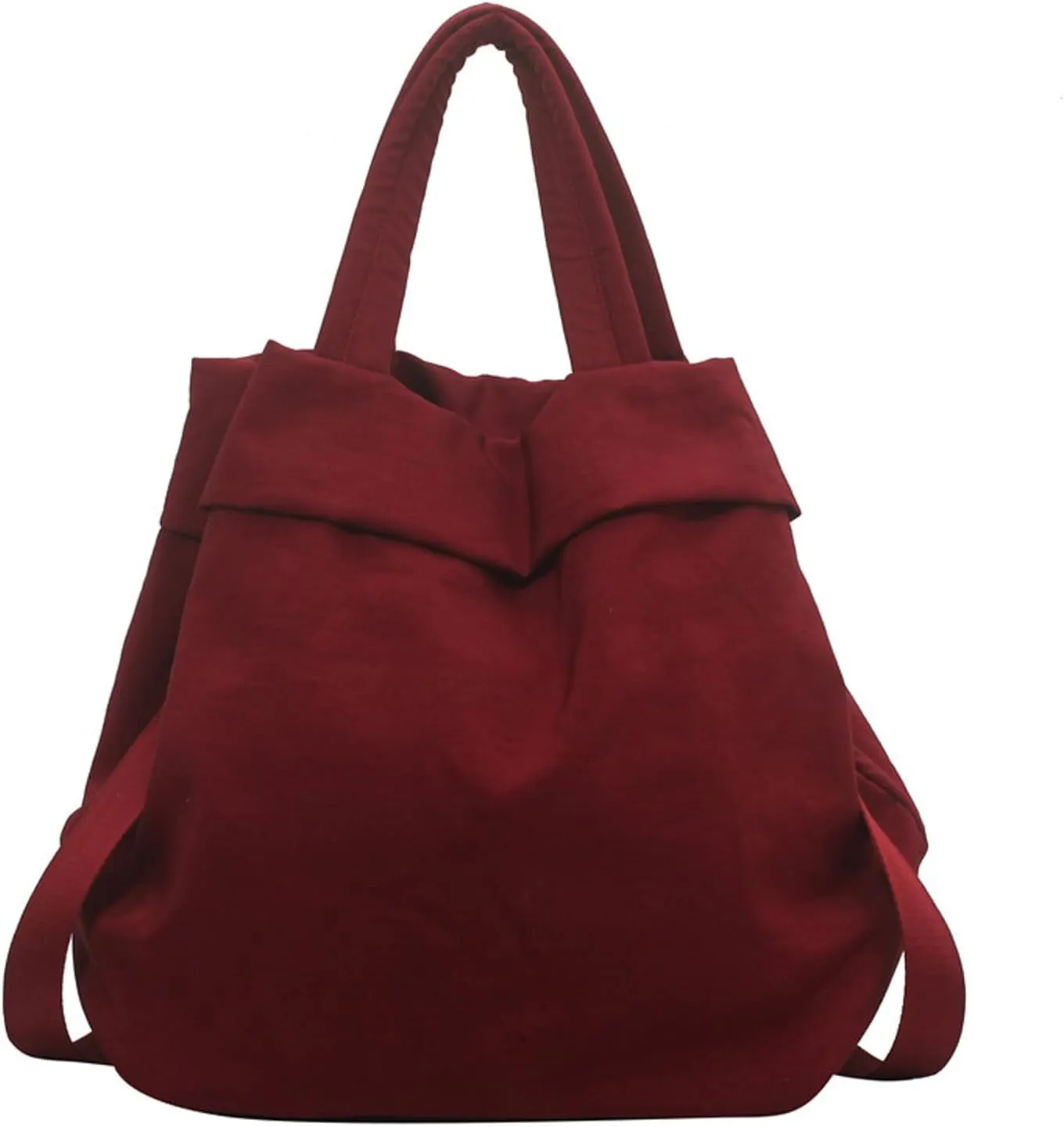 Women's Casual Leisure Tote Bag, Large Capacity Nylon Cloth Handbag, Ultralight Shoulder Bag, Olive green
