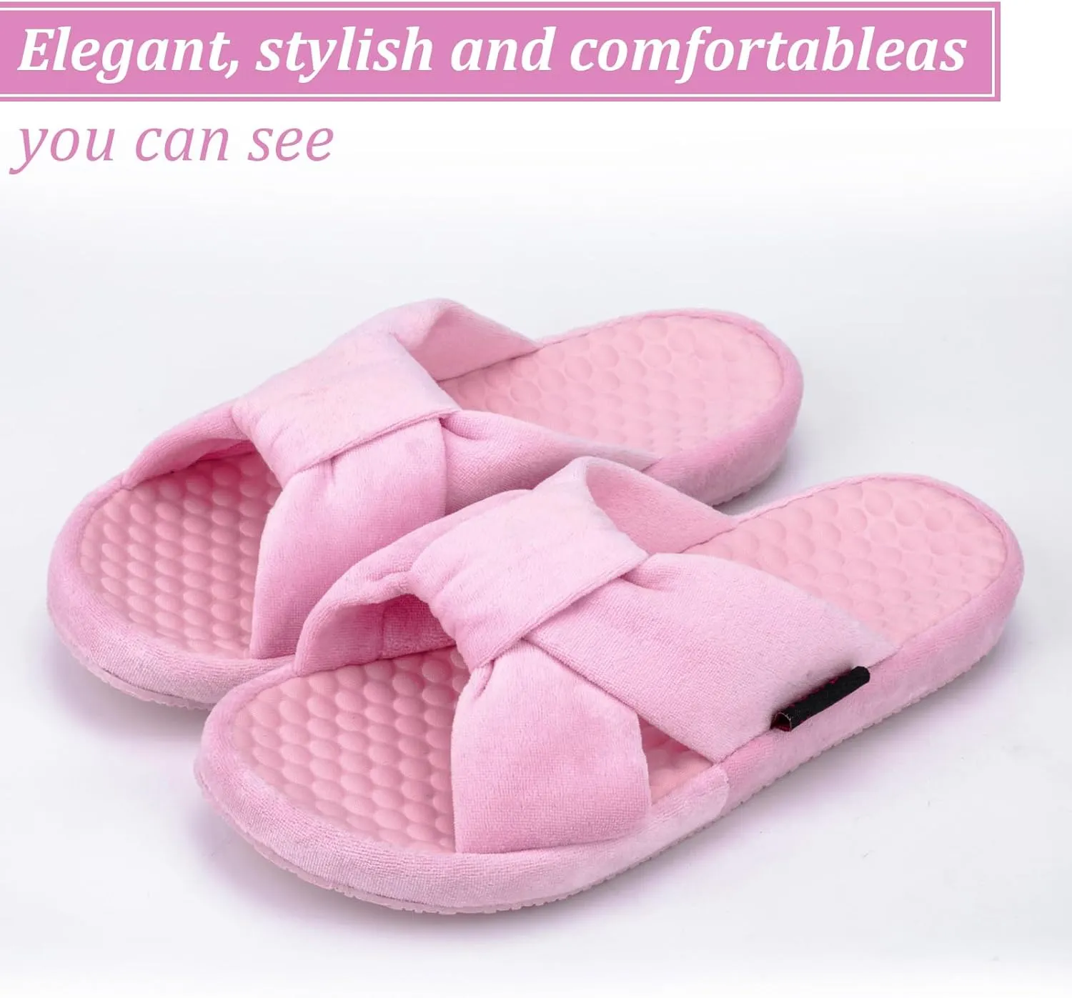 Women's House Slippers | Soft Memory Foam, Massage Beads, Non-Slip Rubber Sole | Cozy Velvet Indoor/Outdoor Slippers | Birthday Gifts & Mother's Day Gifts for Women