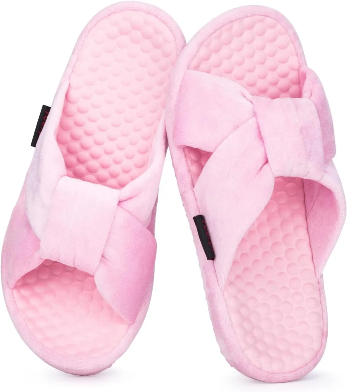 Women's House Slippers | Soft Memory Foam, Massage Beads, Non-Slip Rubber Sole | Cozy Velvet Indoor/Outdoor Slippers | Birthday Gifts & Mother's Day Gifts for Women