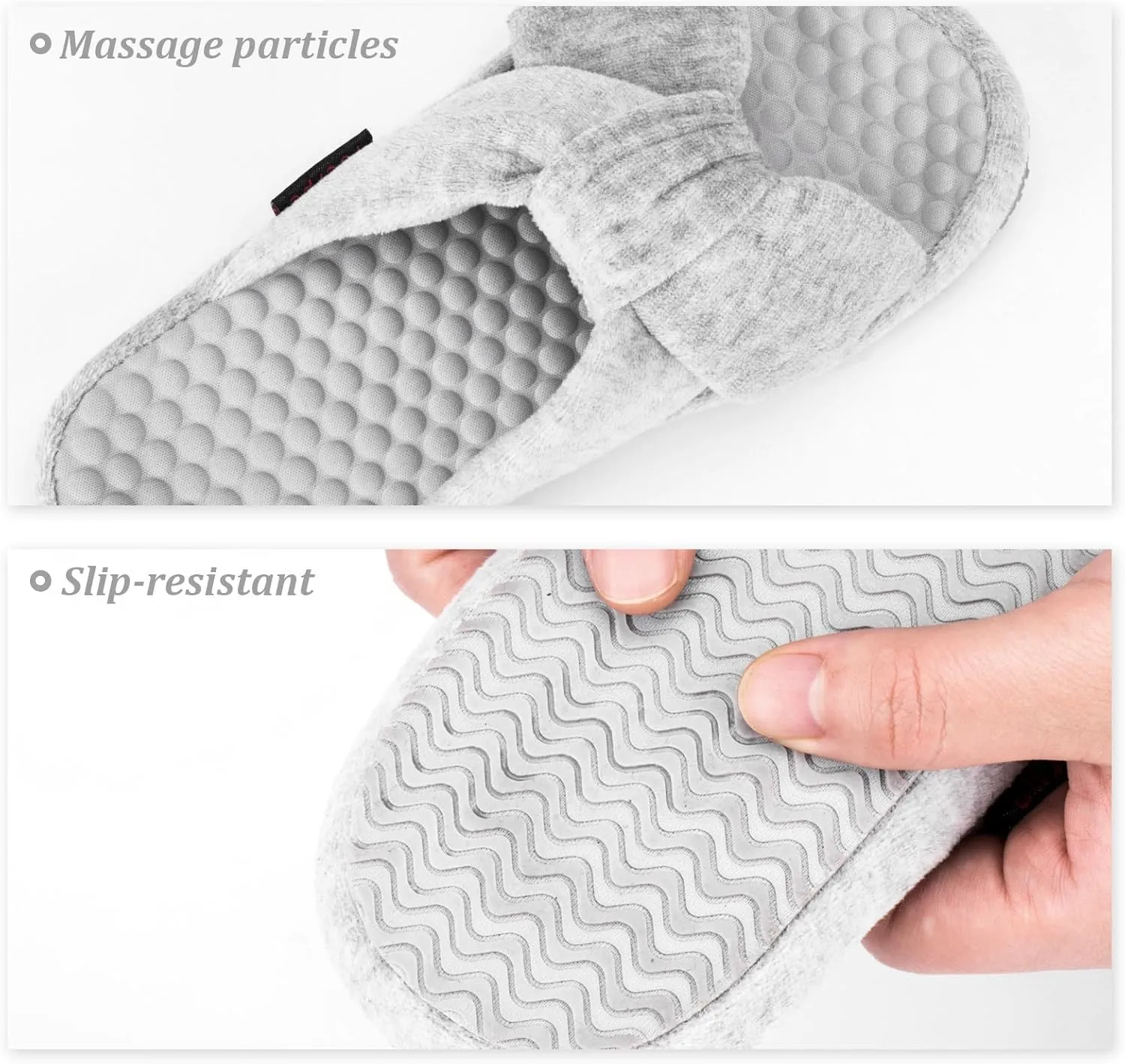 Women's House Slippers | Soft Memory Foam, Massage Beads, Non-Slip Rubber Sole | Cozy Velvet Indoor/Outdoor Slippers | Birthday Gifts & Mother's Day Gifts for Women
