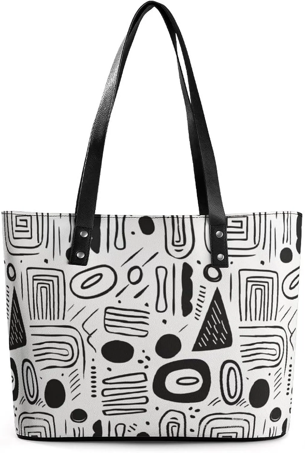 Women's Leather Tote Bag Fashion Handbag for Work Travel Shopping Daily Use Large Capacity Shoulder Purse