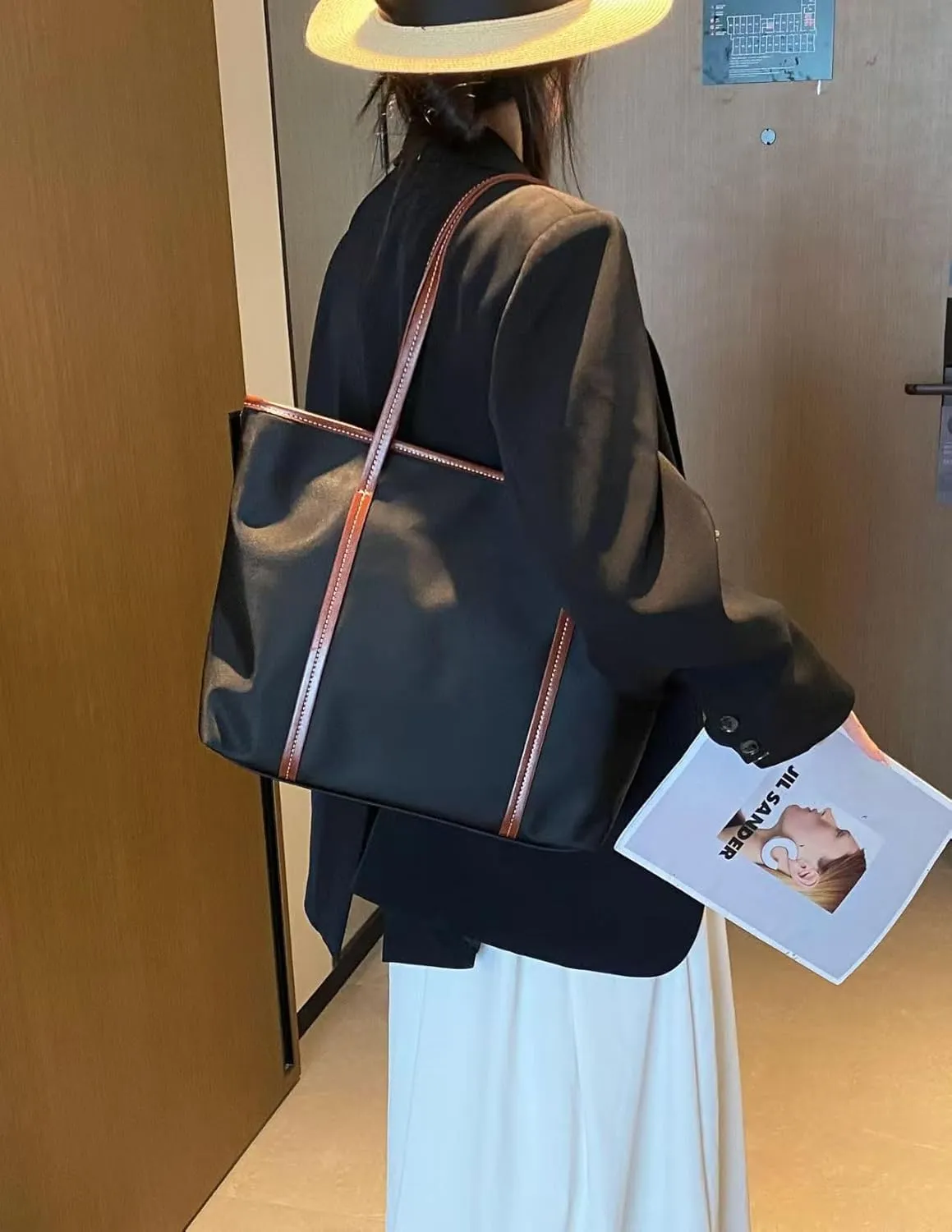 Women's nylon handbags Large capacity shoulder bags Work handbags
