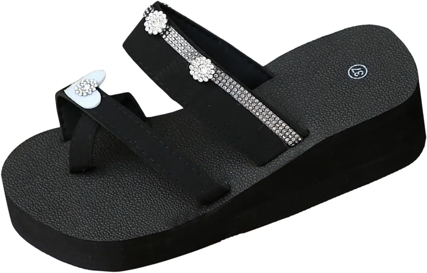 Women's Platform Espadrilles Summer New Diamond Strip Color Gradient Floral Large Thick Soled Korean Version Of The