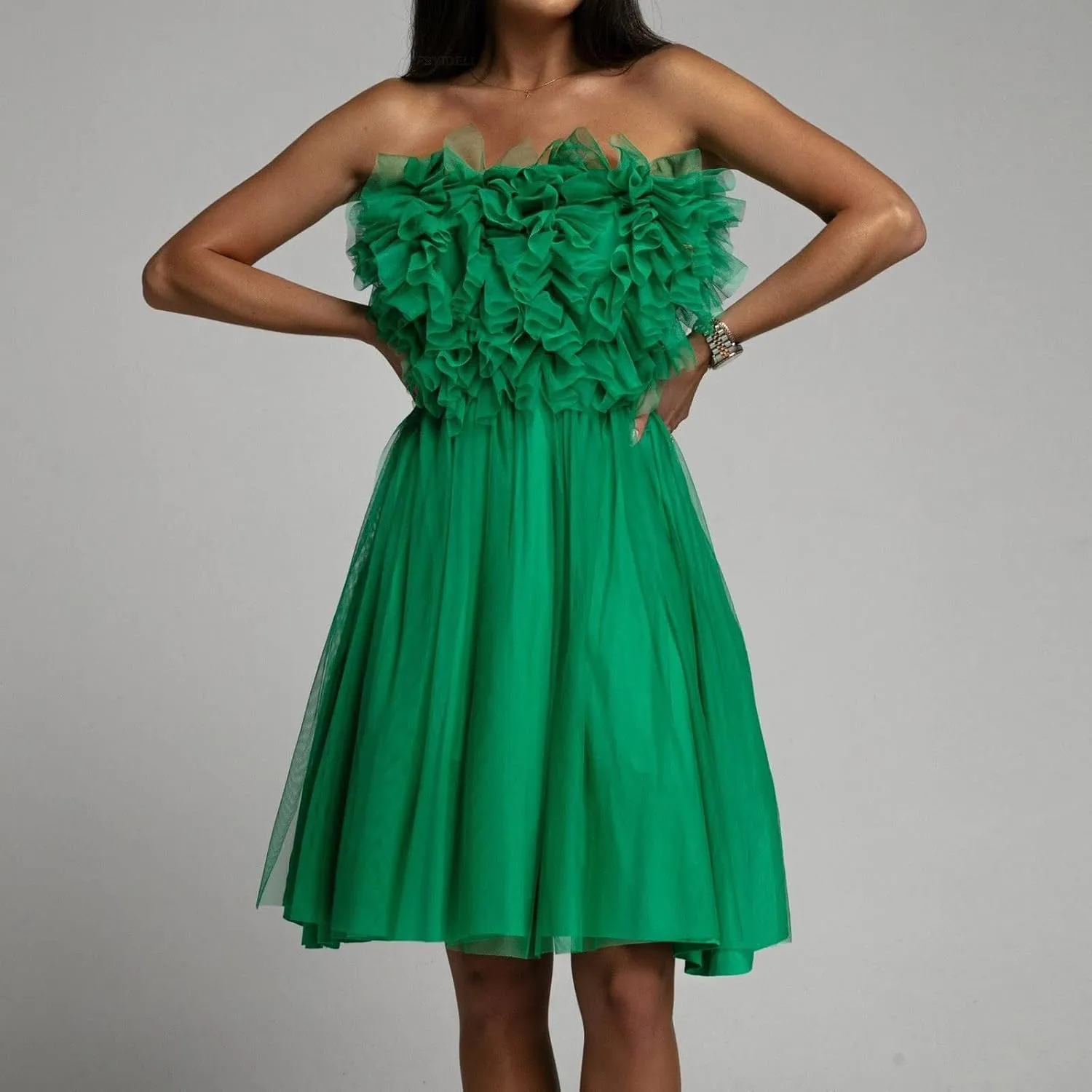 Womens Sexy Strapless Dress Fashion Sheath Skirts Puffy Sleeveless Elegant Gowns Dresses Prom Wedding Business Wear