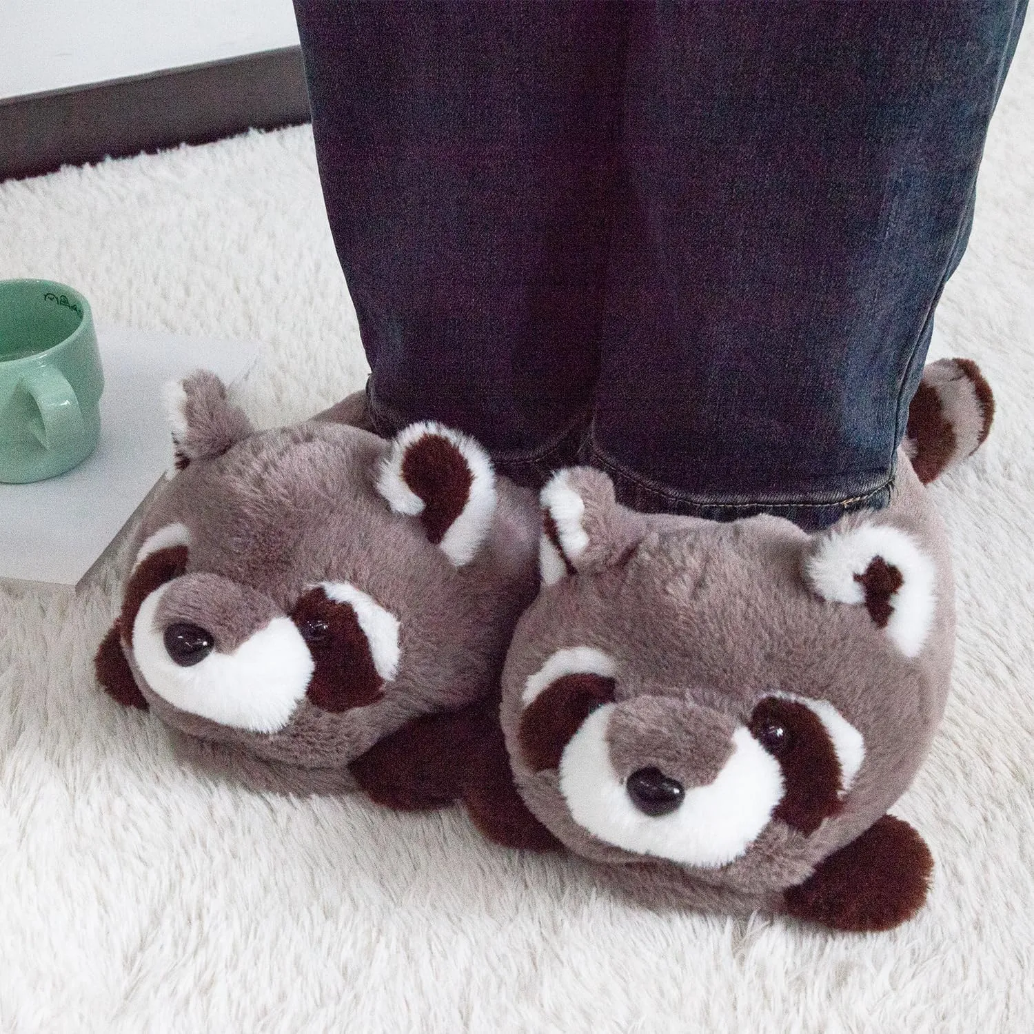 Women's Slippers Cute Wild Animal Slippers Funny Slippers Novelty Fox Cozy Slippers Fuzzy Soft Winter Warm House Shoes