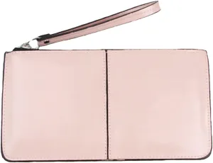 Women's Solid Color PU Leather Wristlet Clutches Purse Wallet Credit ID Cards Holder