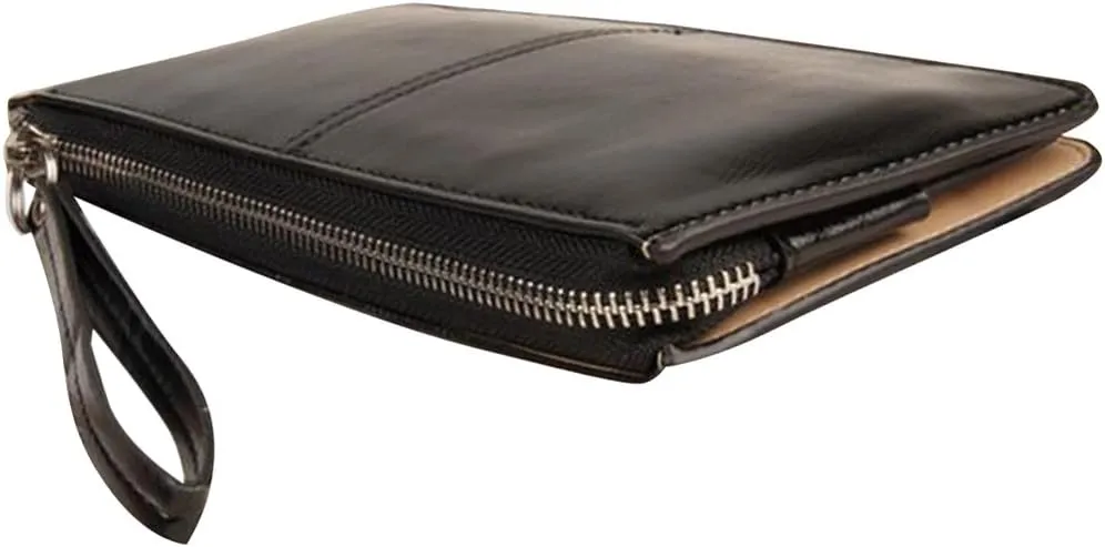 Women's Solid Color PU Leather Wristlet Clutches Purse Wallet Credit ID Cards Holder