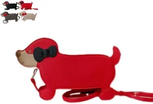 Women'sDog Shaped Crossbody Bag Novelty Animal Purse with Adjustable Strap Small Crossbody Bag