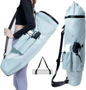 Yoga Mat Bag, with Water Bottle Pocket and Big Wet Pocket & Yoga strap & Large Capacity, Stylish & Functional Fitness Mat And Essential items for Women & Men