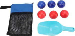 ZJchao Beach Toss Game Set PVC Blue and Red Balls Portable Outdoor Toss Game Beach Accessories with Mesh Bag and Shovel